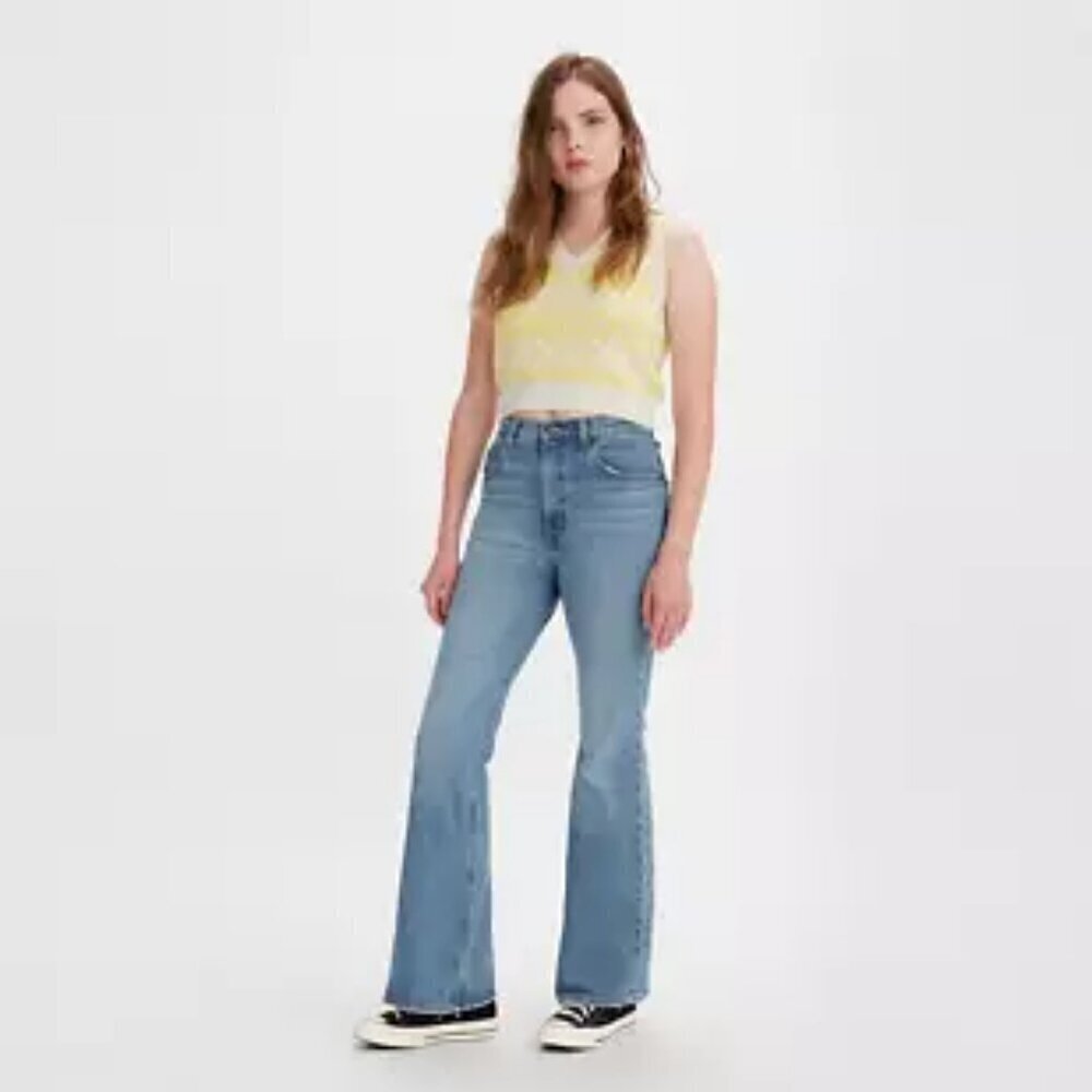 NWOT Levi's Premium 70s High Flare Light Wash Jeans Size 30